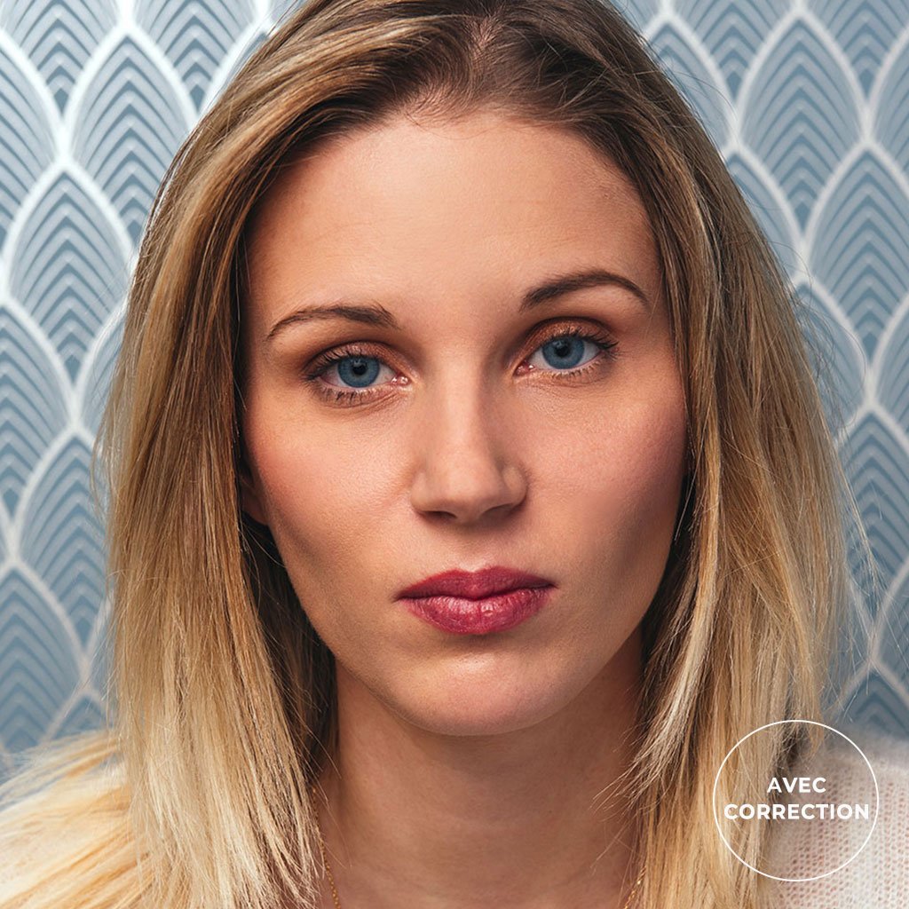 Lentilles de couleur Bleu ciel avec correction - 3 mois