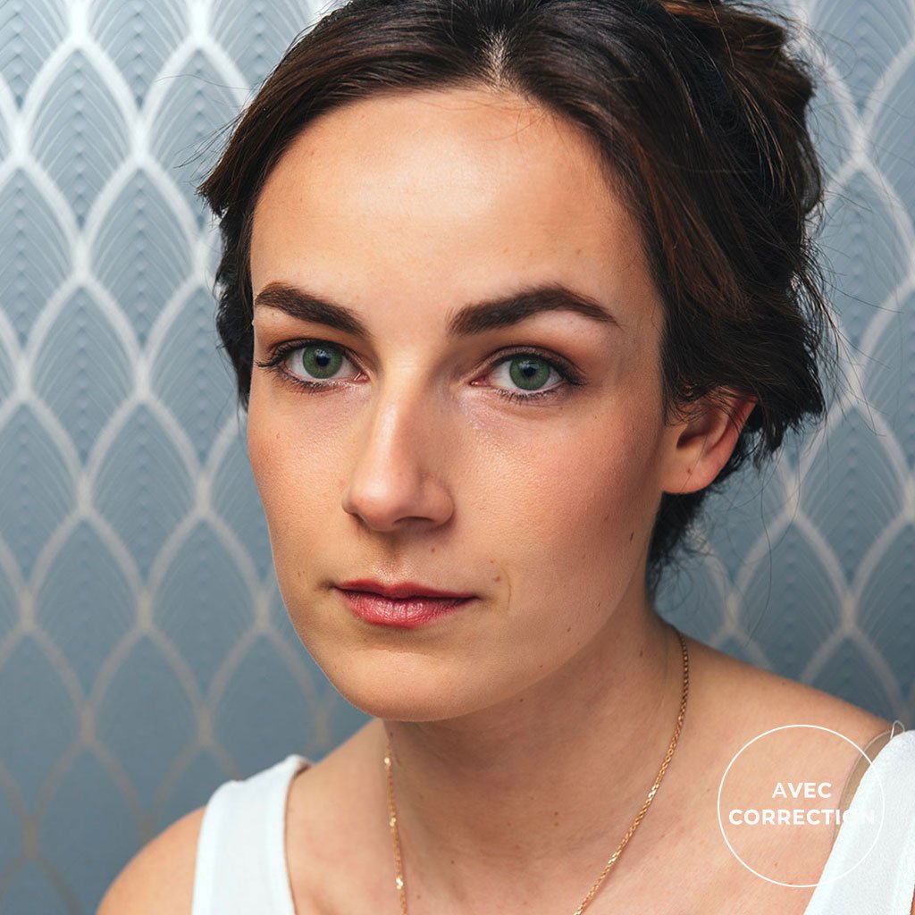 Lentilles de couleur Vert jade avec correction - 3 mois