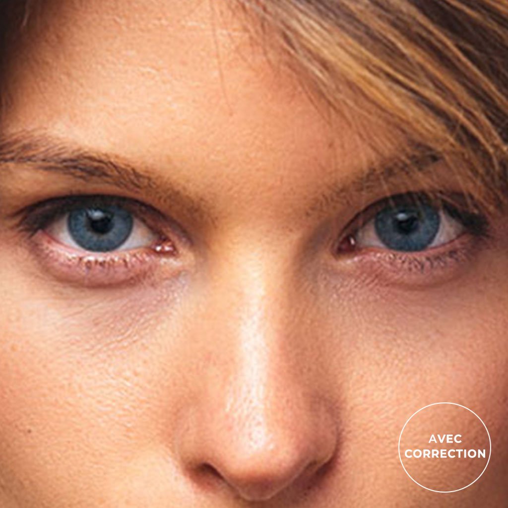 Lentilles de couleur Bleu ciel avec correction - 3 mois
